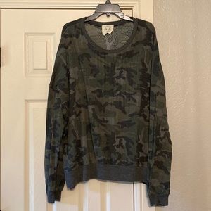 Talulah Camo Oversized Top